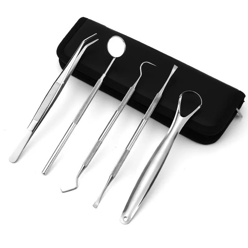 Best Quality Sterile Disposable Dental Instrument Tools Kit 5 PCS Oral Care Dental Hygiene Set