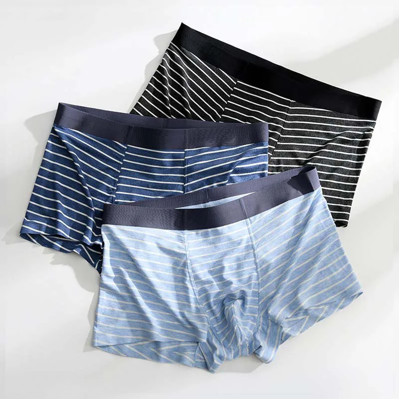 Трусы-боксеры мужские из модала нижнее белье под заказ в полоску не оставляет следов хорошего качества