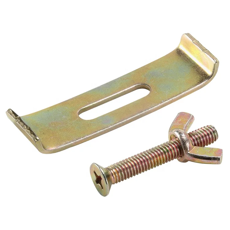 Zinc Plated Mounting Shelf Bracket Undermount Sink Installation Clips with Screws Steel Graphic Design Modern Silver Gold or OEM