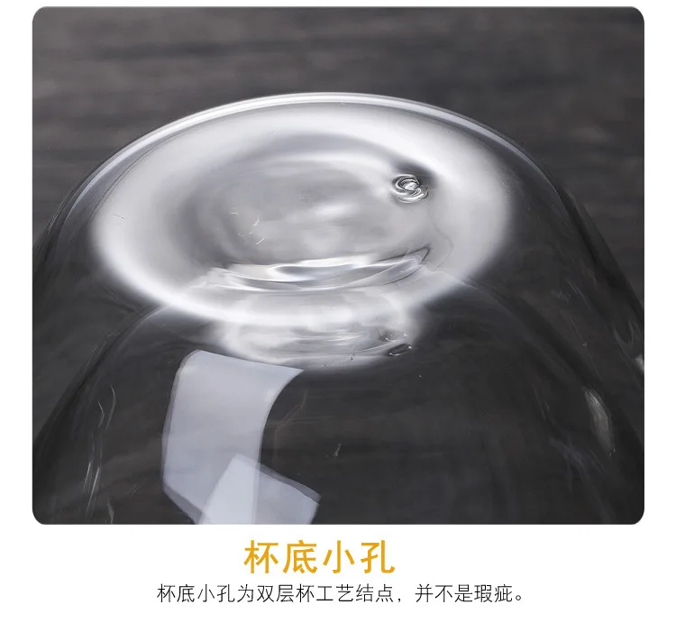 High quality Glass double layer mug with handle tea coffee mug Hot Insulated Glass Mug
