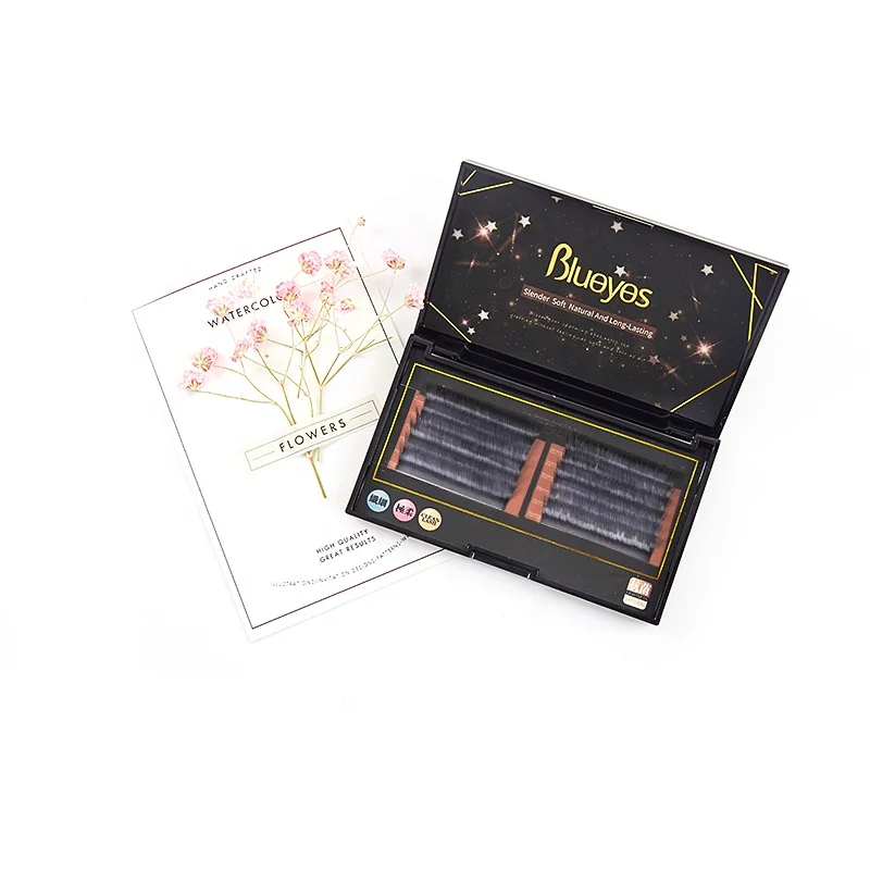 Bulk Russian Volume Eyelash Extension Vendor Individual Premade V Shape Easy Fan Lashes C Curl