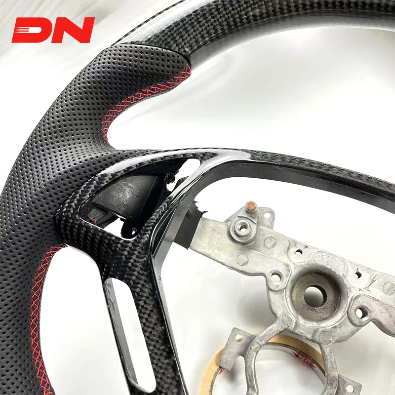 Custom Upgrade Carbon Fiber Sports Style Perforated Leather Steering Wheel Infiniti G37 G35 G37S Q60 G25 Racing M3 M4 M5 X6