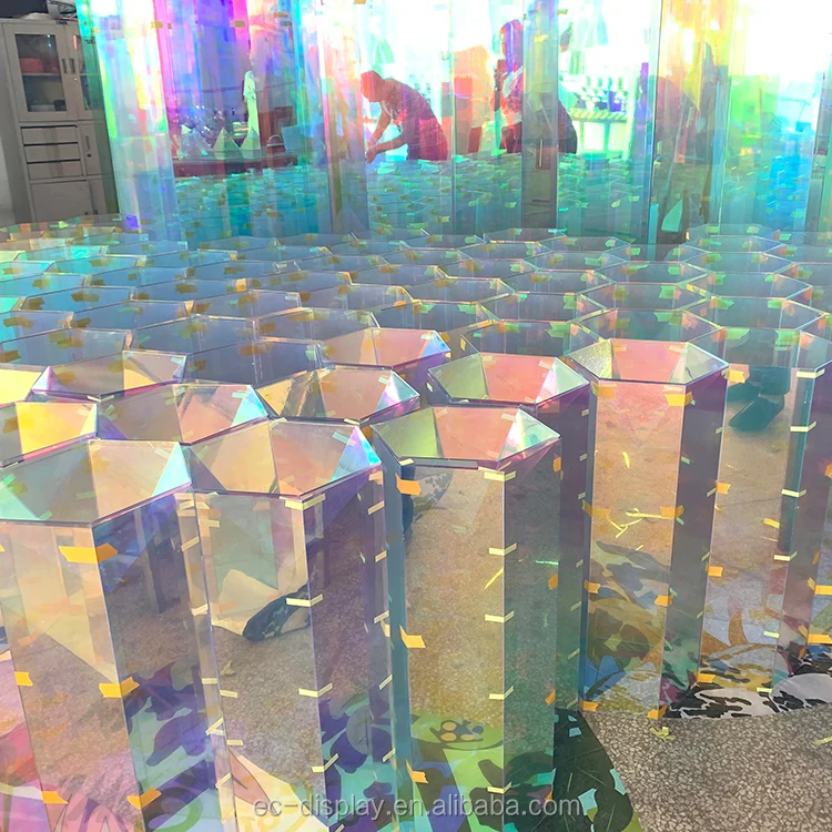 Wedding Romantic Shiny Plastic Column Background Christmas Ice Piton Display Props