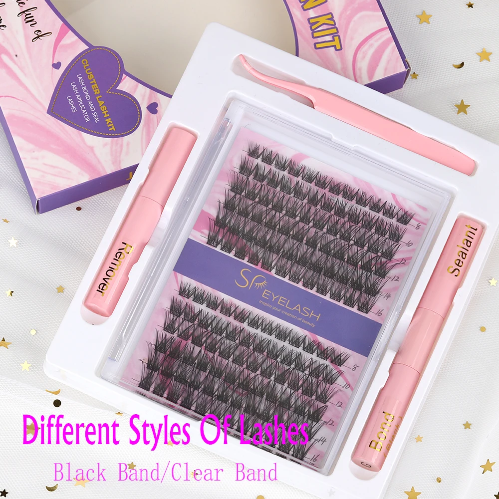 Wholesale Segments Cluster Eyelashes Extension Natural Individual Lashes DIY Segment Lashes Natural Individual 120 Cluster
