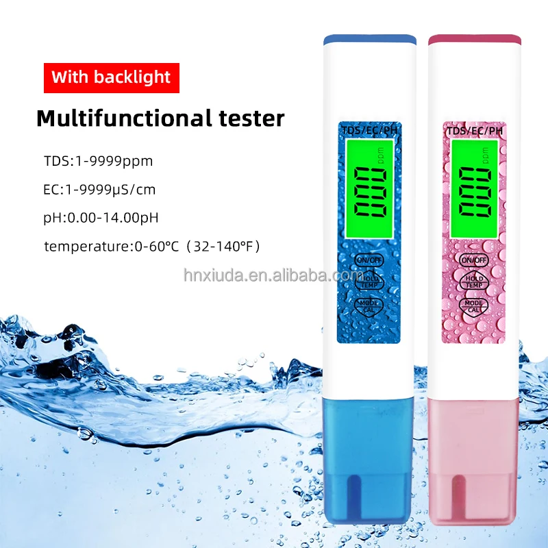 4 в 1 Ph Pen портативный Ec Tds Тест Ручка детектор качества воды