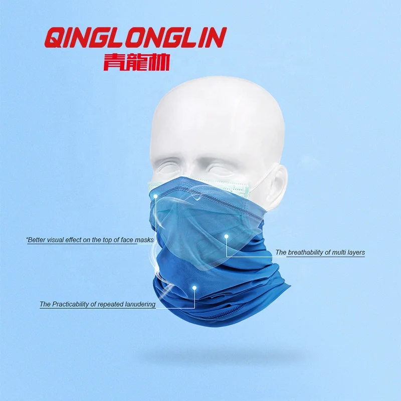 QINGLONGLIN Custom Neck Gaiter for Men and Women cooling Soft High Quality Skin Friendly Fabric Bandana Scarf Outdoor Sports