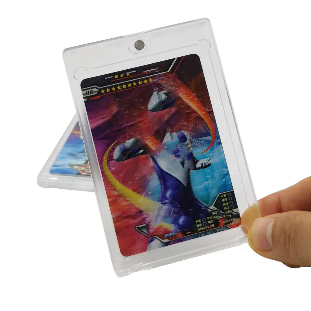 Wholesale  Toploader Acrylic  one touch Magnetic Cards Holders Case for Trading Sports Game Card Protective