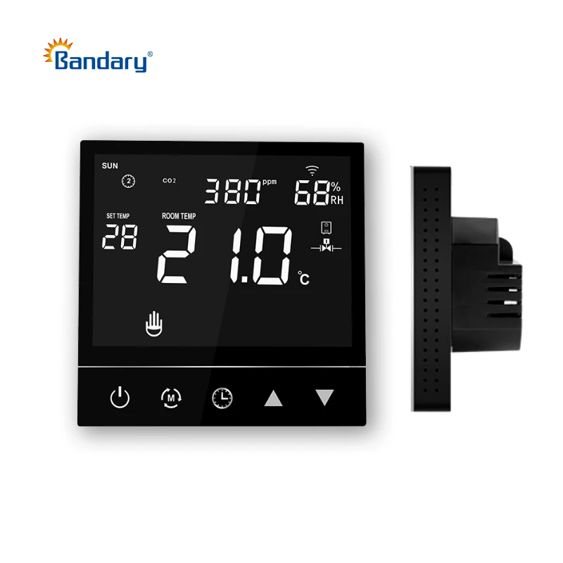 WiFi Tuya Electric Floor Heating Controller LCD Touch Screen Wireless Modbus Thermostat for HVAC