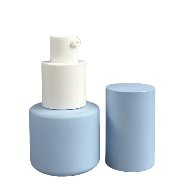 factory Luxury 15ml 30ml 50ml Forst Blue Skincare Cosmetics Face Cream/lotion Glass Essential Oil Bottles Cosmetic Bottle