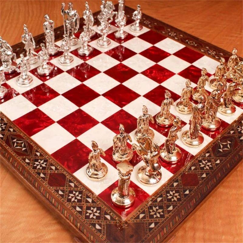 Custom Chess Set Board Retro Light Luxury Game Adult Game Luxury Indoor Puzzle Game