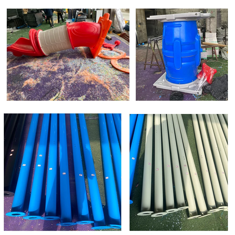 Best selling children playground equipment outdoor plastics slides pre-school child toy