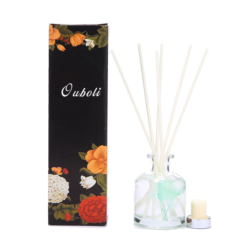 Manufacturer glass bottle 50ml reed diffusers sets handicrafts private order glasses reed diffuser set OEM ODM reed diffuser