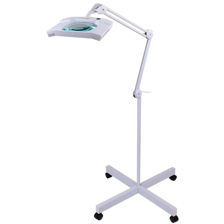 Rolling floor folding lamp with magnifier lash lamp for Beauty Salon led nail light for Manicure