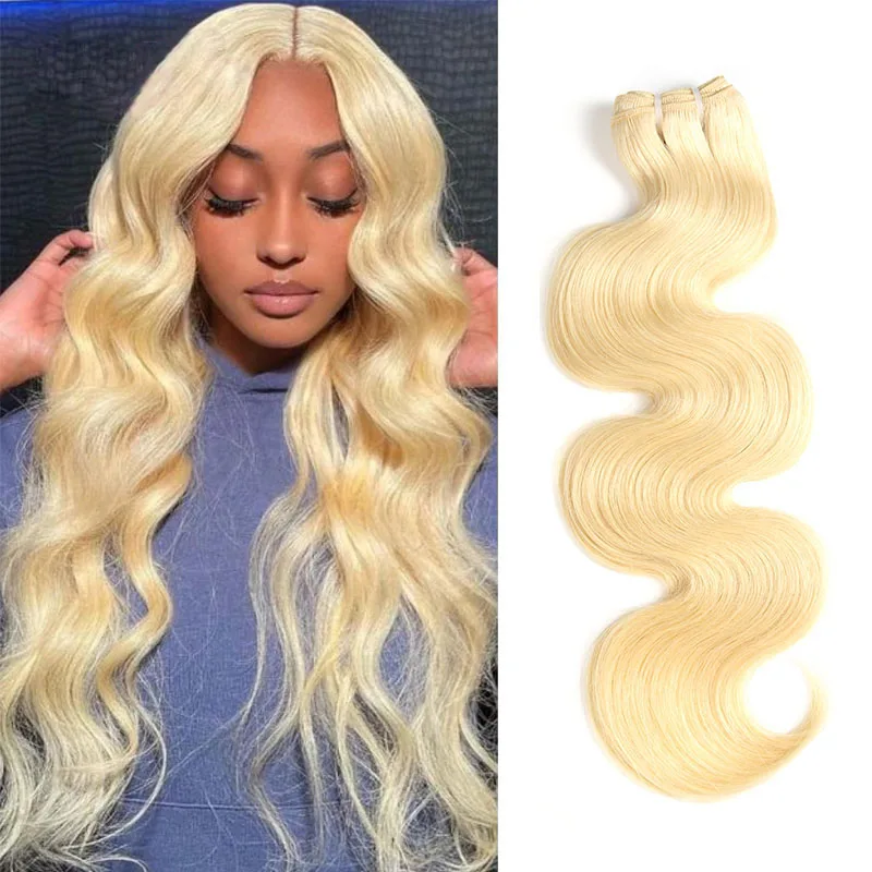 613 Honey Blonde Color Hair Extension Brazilian Hair Weave Bundle 12-30 Inch Body Wave Remy Human Hair Can Buy 1 3 4 Bundle Deal