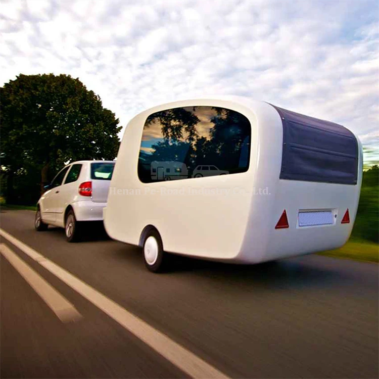 Powerful Travel Trailer Amphibious Mini Motorhome Glass Fiber Ultralight Camper Caravan Camping Boat Rv