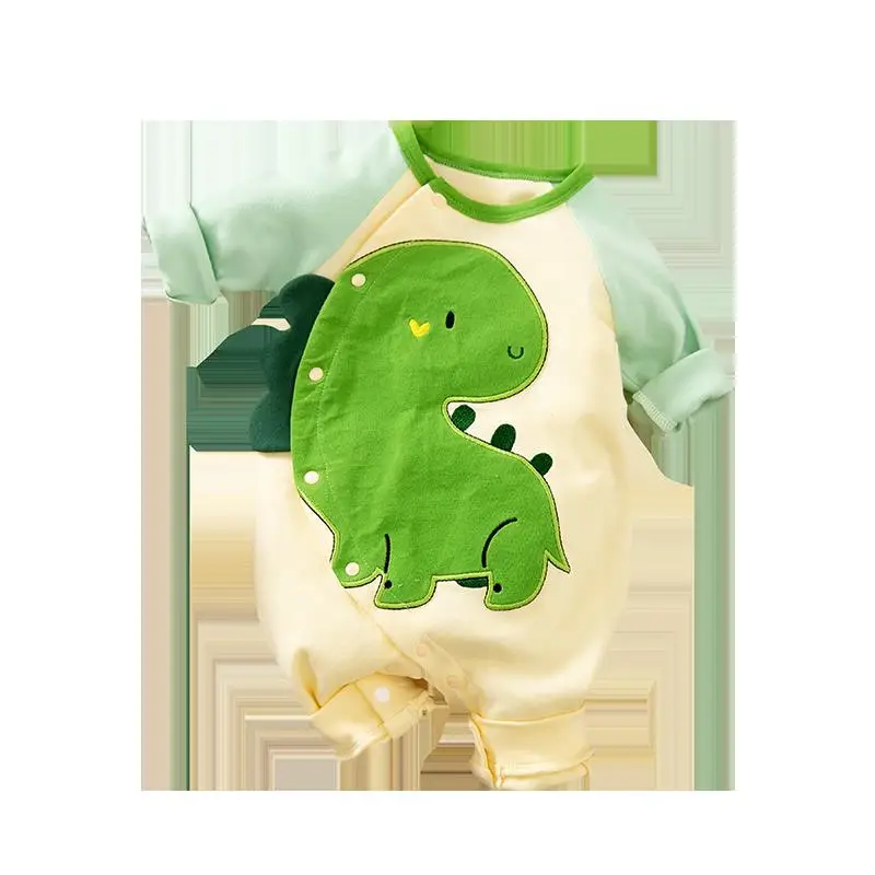 Cotton long sleeve dinosaur pattern unisex newborn baby costume baby jumpsuit