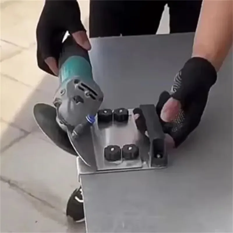 Stainless Steel Angle Grinder Chamfering Device 45° Chamfer Cutting Metal Ceramic Tile Chamfering Frame Portable Chamferer Tools