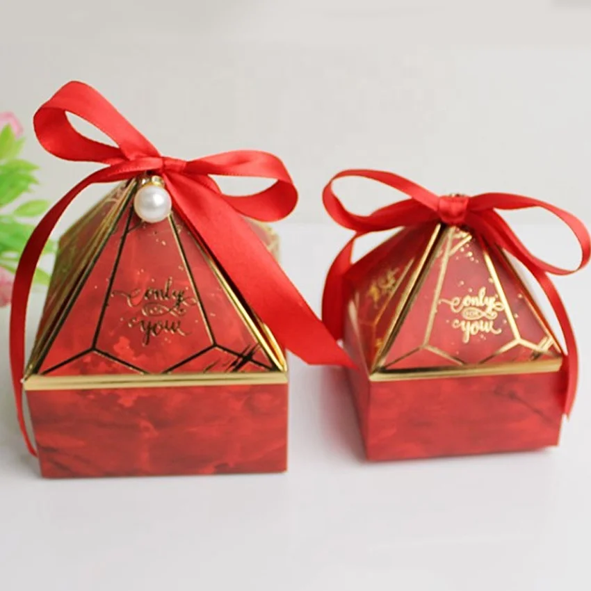 Fancy wedding candy boxes luxury favor gift candy box for children and custom logo give away gift boxes
