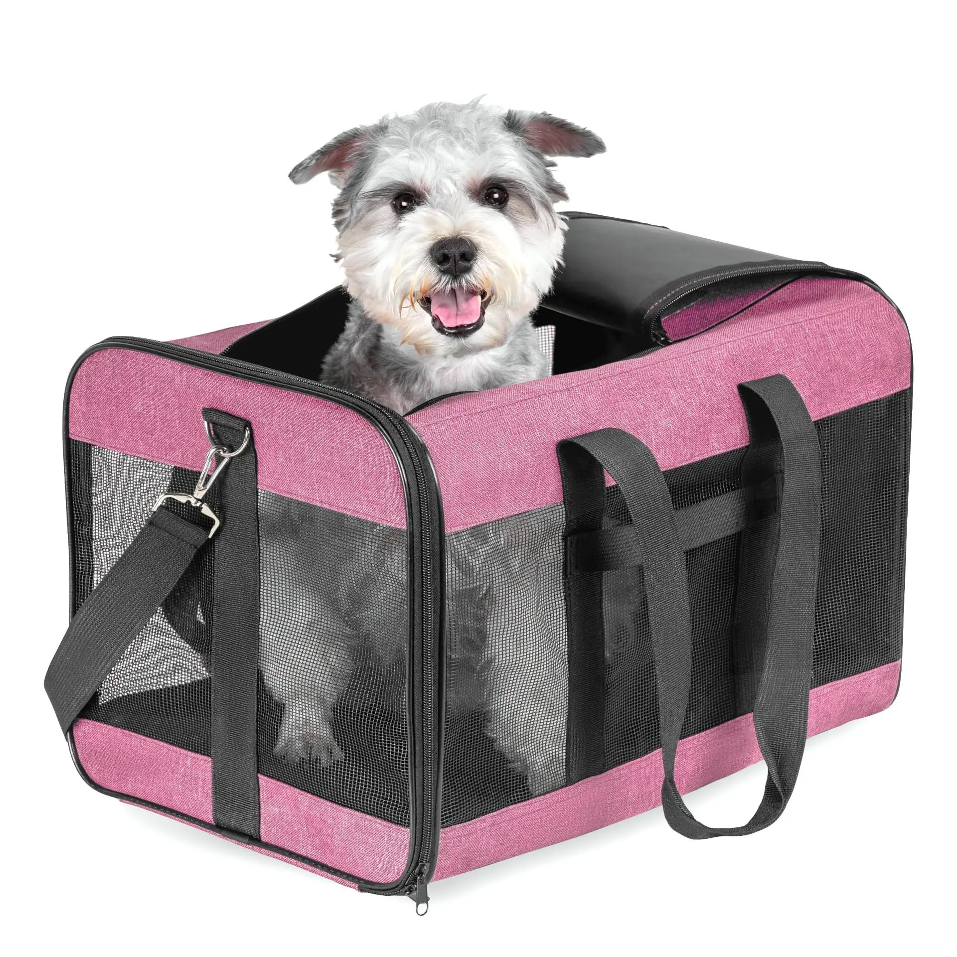 Pet Cages Carrier Hot Sale High Quality Durable Expandable Oxford Mesh Window Airline Approved Cat Bag Pet Carrier
