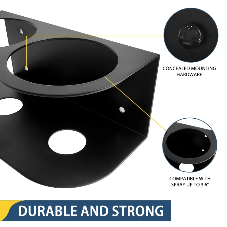 JH-Mech Garage Wall Mount Shelf Steel Wall Mounted Spray Paint Can Rack With Paper Towel Holder