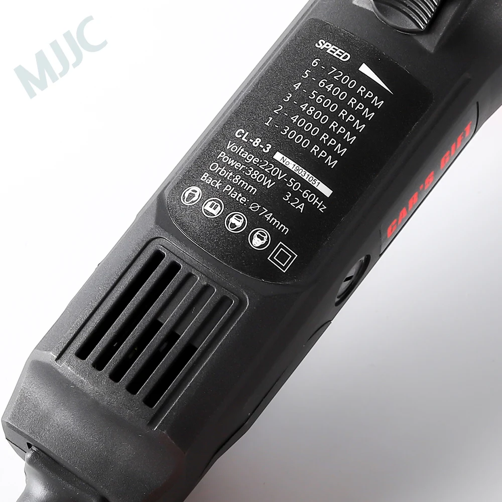  MJJC машины полироль для автомобиля машина 220v 8 мм орбиты полировщик двойного действия с 3-дюймовым опорная