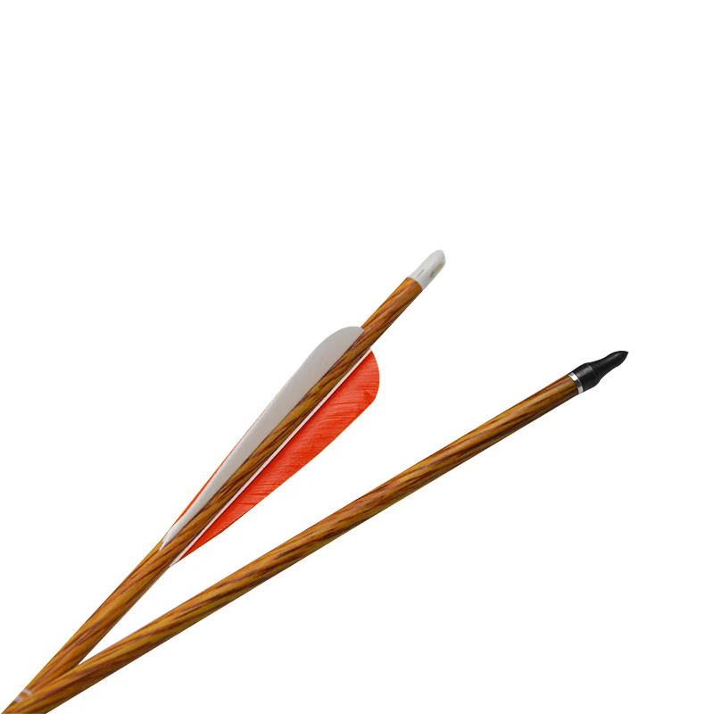 Archery ID.  6.2 mm Pure Carbon Arrow 33 Inch Spine 500 with Replaceable Arrowhead for Compound/Recurve Bow Outdoor Hunting