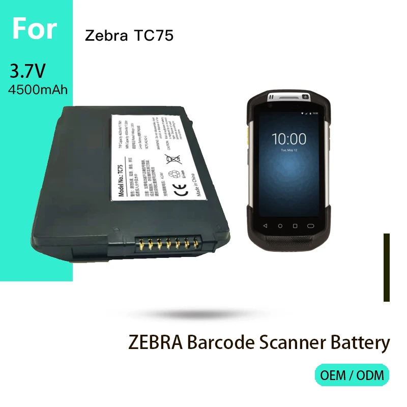Replacement 82-171249-01 Li-ion Battery for zebra btry-tc7x TC75 3.7v 4500mah Barcode Scanner PDA Rechargeable Battery