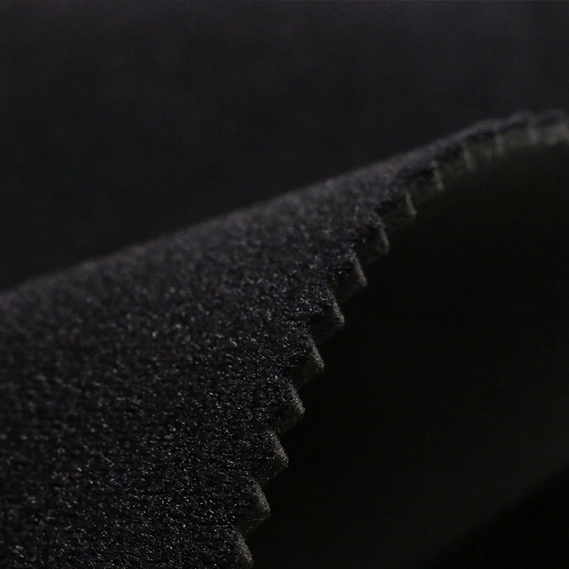 Custom breathable no smell without indentation black nylon OK cloth  PU foam laminated 100% polyester fabrics for protector