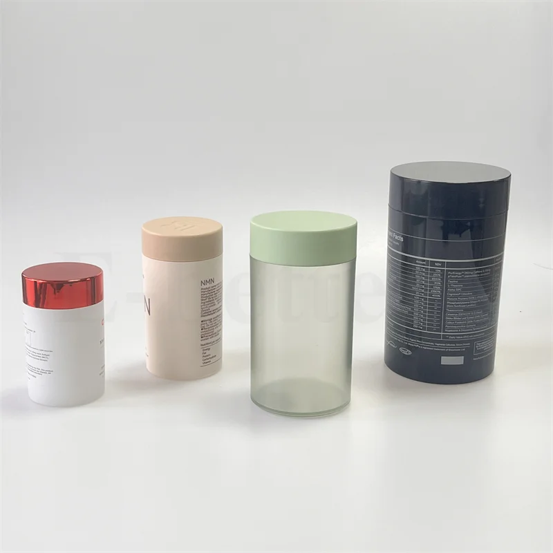 Beige Empty 60 90 Pill Capsules Gummies Bottles PET Container for Plain Supplements Packaging Wholesale 150ml 300ml