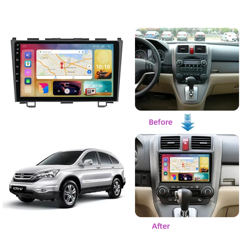 HENGMALL For Honda CRV CR-V 2006-2012 car android player 2 din gps stereo video navigation multimedia dvd player