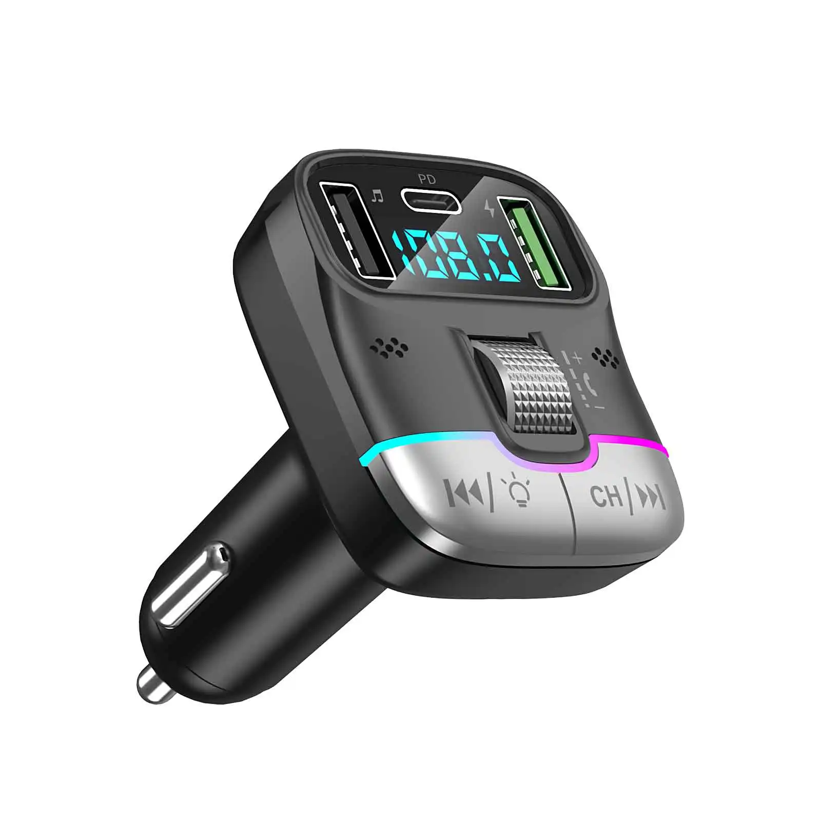 Car MP3 player PD25W Fast Charging Bluetooth 5.4 Hands-free call FM transmitter Lossless sound Quality Car MP3