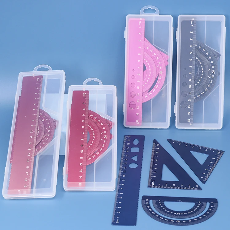 Канцелярские линейки линейка из алюминиевого сплава транспортир Круглый Компас для рисования набор математических компасов Оксфордский