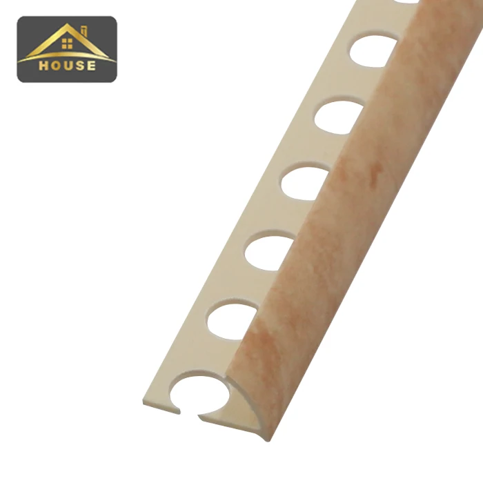 Foshan FSF Free sample Round opened Shaped PVC different color Tile Trim for corner and wall decoration