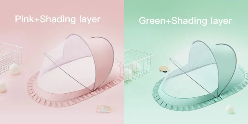 Детская москитная сетка щит детская складная бездонная для установки бесплатно Детский Комплект постельного белья с москитной сеткой