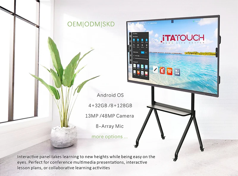 86 Inch Wireless Control Multi Touch Points Smart Board Interactive Whiteboard Digital Board For Classroom Education