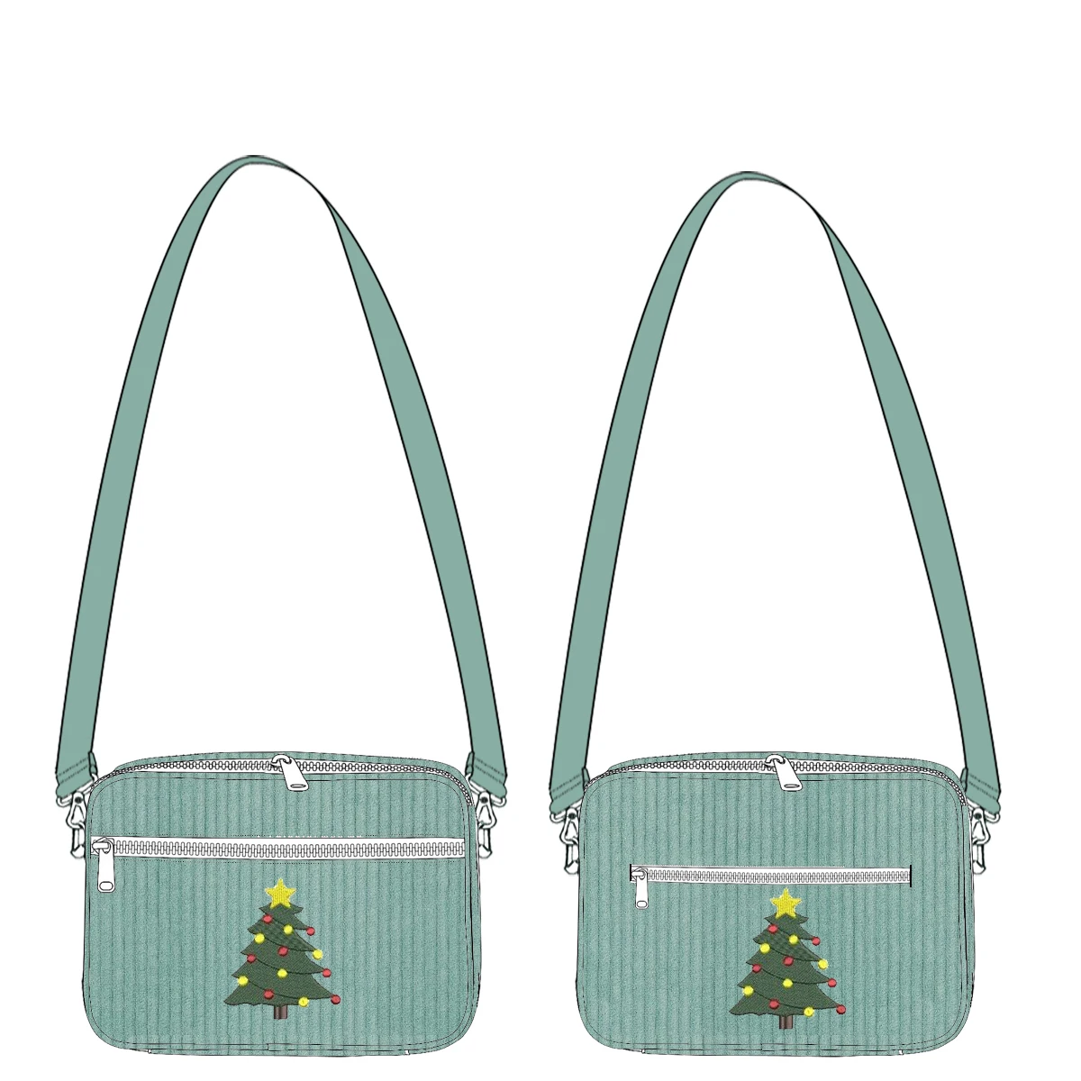 Corduroy Crossbody Bags for Unisex Custom Design Single Shoulder Bag Running Belt Tactical Pouch Message Bag for Women & Men