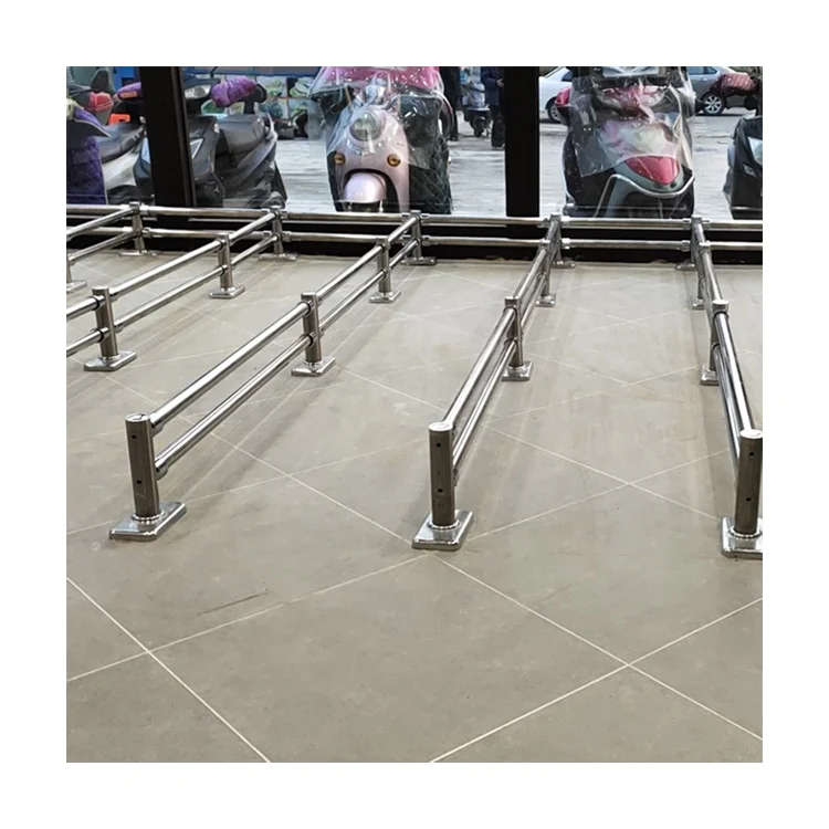 Stainless Steel Guardrail / Supermarket Shopping Cart Divider Fence / Crash Barrier