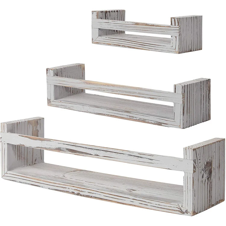 cheap Modern and rustic appearance, handcrafted with unique wall floating shelves