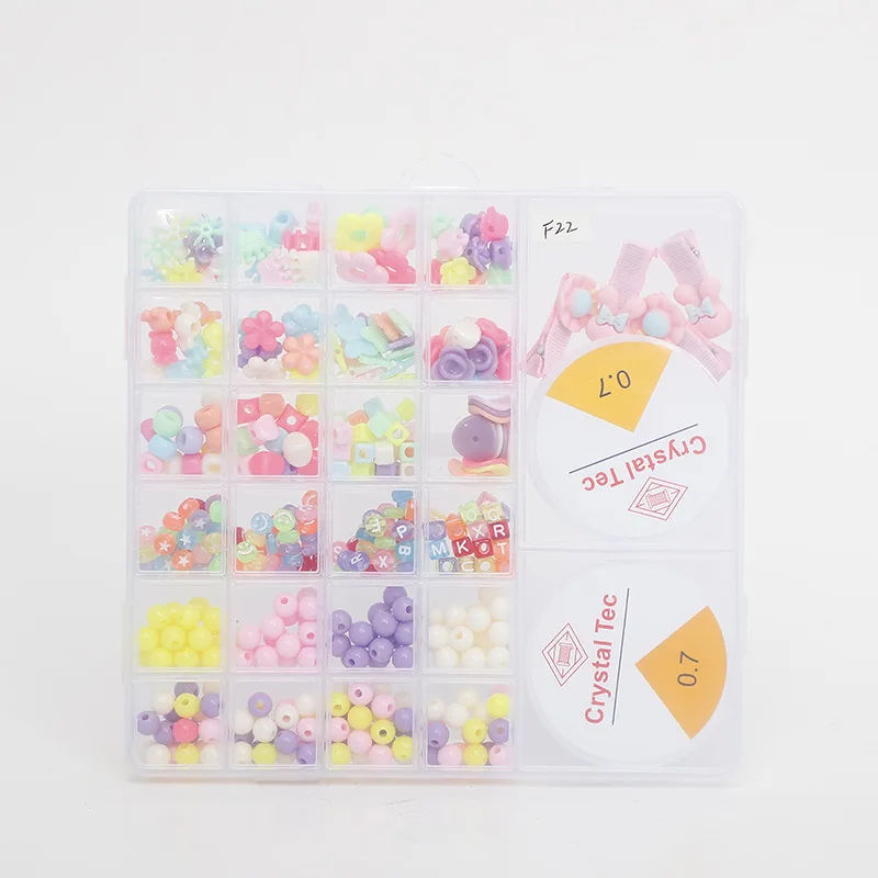 Custom 26 lattices Colorful beads lovely children Interesting educational toys Stained glass beads