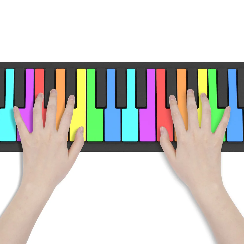 49-Keys Electronic Organ Roll-Up Piano