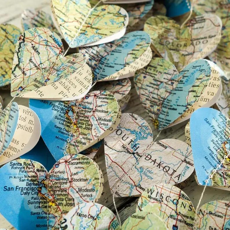 specially Travel wedding decor with map