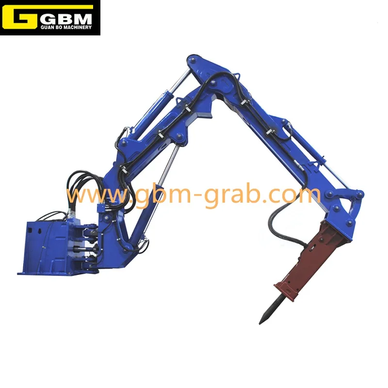 GBM Pedestal Rock Breaker Boom System