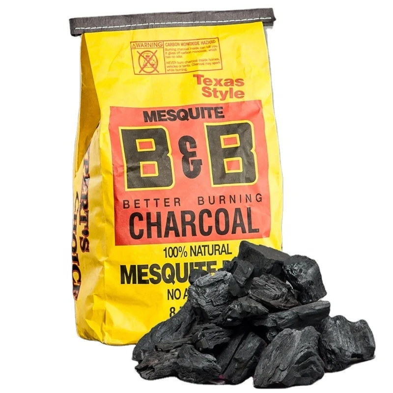 2kg 5kg 10kg Manufacturer Custom Printing  Kraft Paper Charcoal Bag BBQ brown paper bag sacks paper charcoal packaging bags