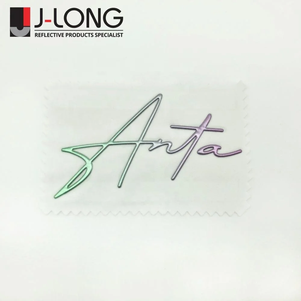 Gradient Color Metallic Finish Heat Transfer Logo