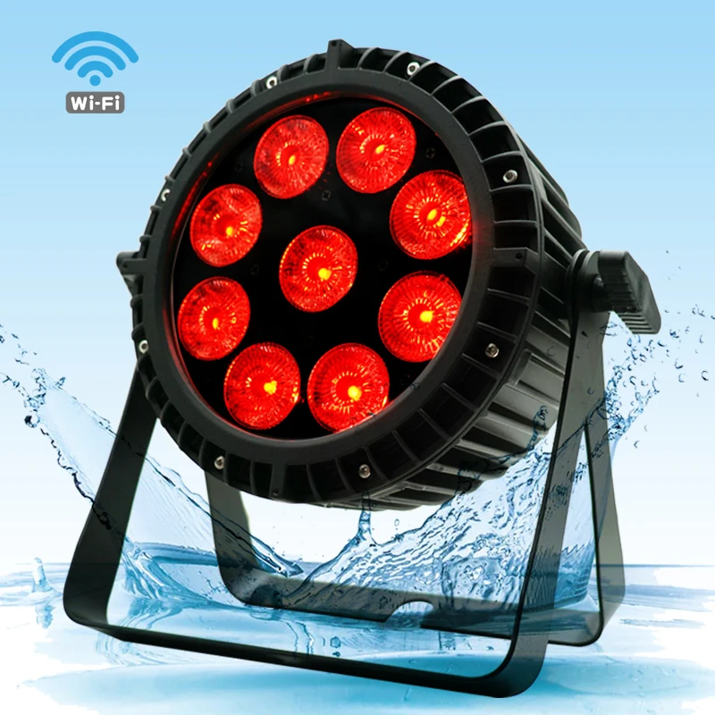 Par Led 9x15W RGBWA Colorful Flat Par 18 In Led Stage Light/waterproof par led