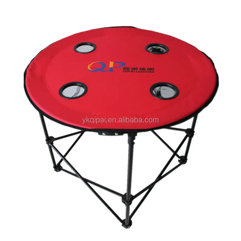 Modern Style Lightweight Folding Table with Cup Holders Portable Camp Table