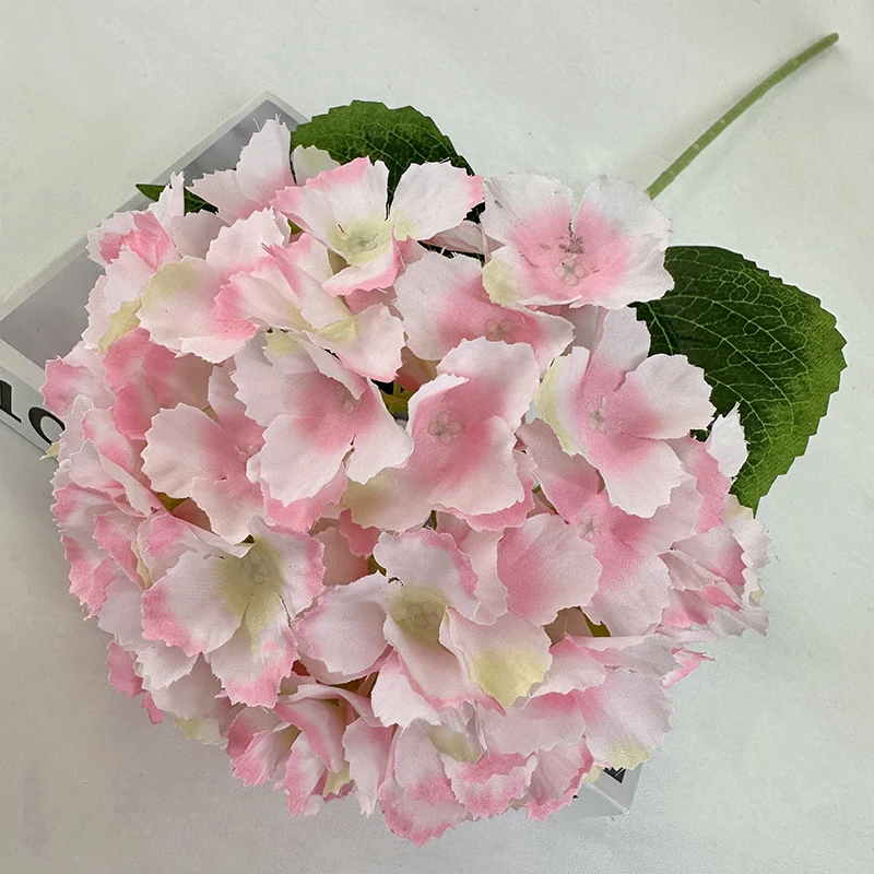Factory Wholesale Faux real touch hydrangea flower TIANYUAN Large Single stem Hydrangea Cloth Handmade Artificial Flowers