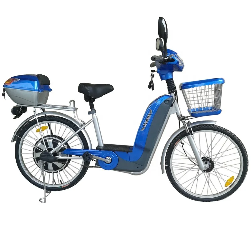 Chinese Electric Bike 48V Battery Bikes Electric Moped With Basket Tail Box and Anti-theft Alarm
