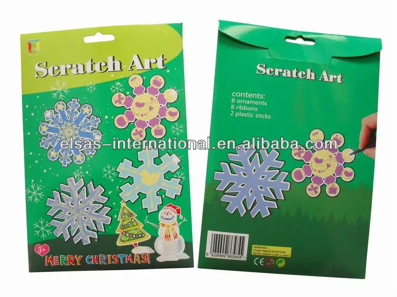 Wonderful animated christmas craft prepaid cartoon rainbow scratch board art books