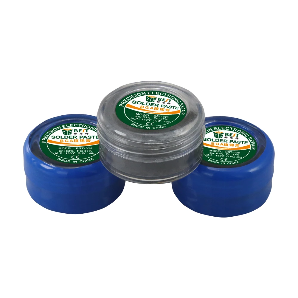 BST-328 Factory High Quality 40g Soldering Paste Welding Flux Tin Solder Paste Sn63/Pb37  for BGA soldering paste solder SMT